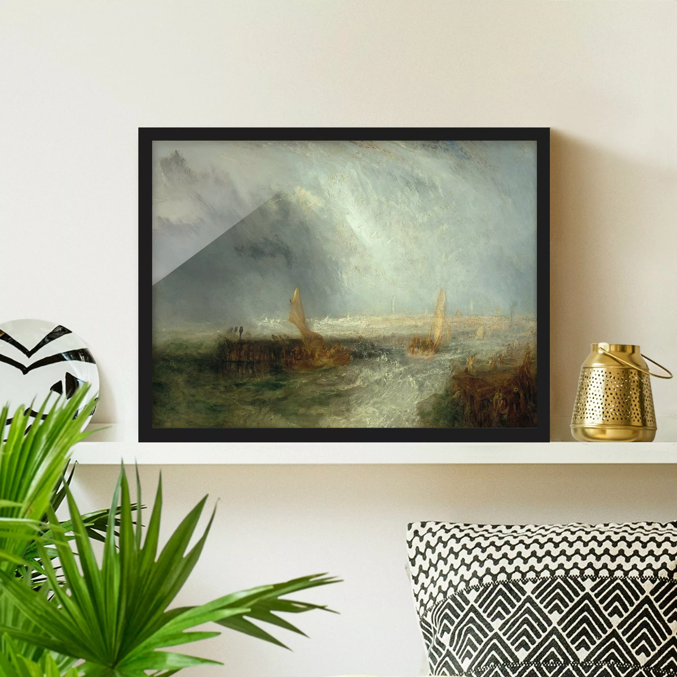 Bild mit Rahmen Kunstdruck - Querformat William Turner - Ostende günstig online kaufen