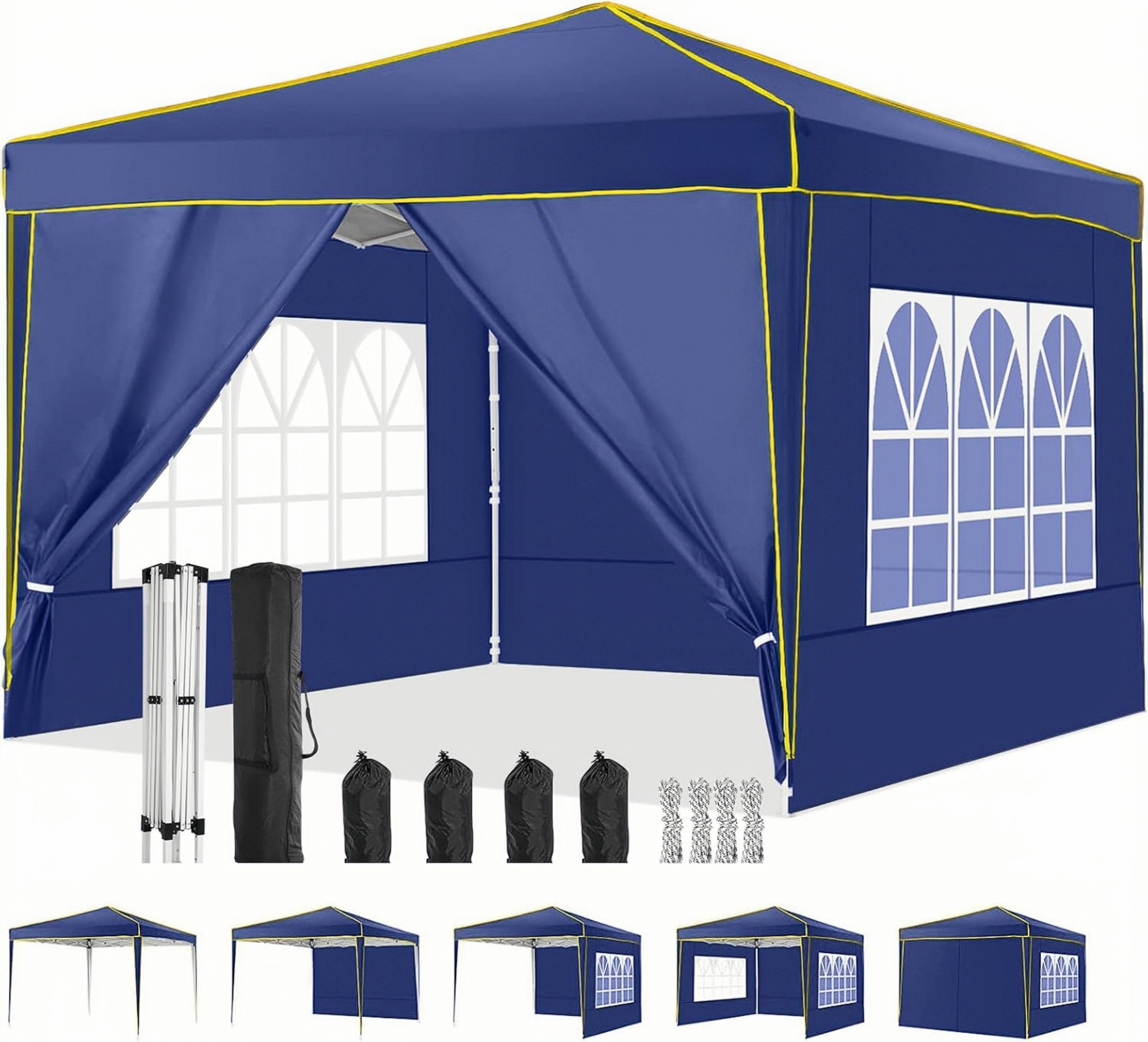 LUCKZON Pavillon 3x3m, Pop Up Pavillon günstig online kaufen
