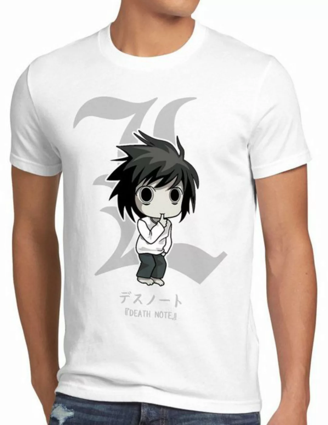 style3 Print-Shirt Herren T-Shirt L Kira note notizbuch anime manga yagami günstig online kaufen