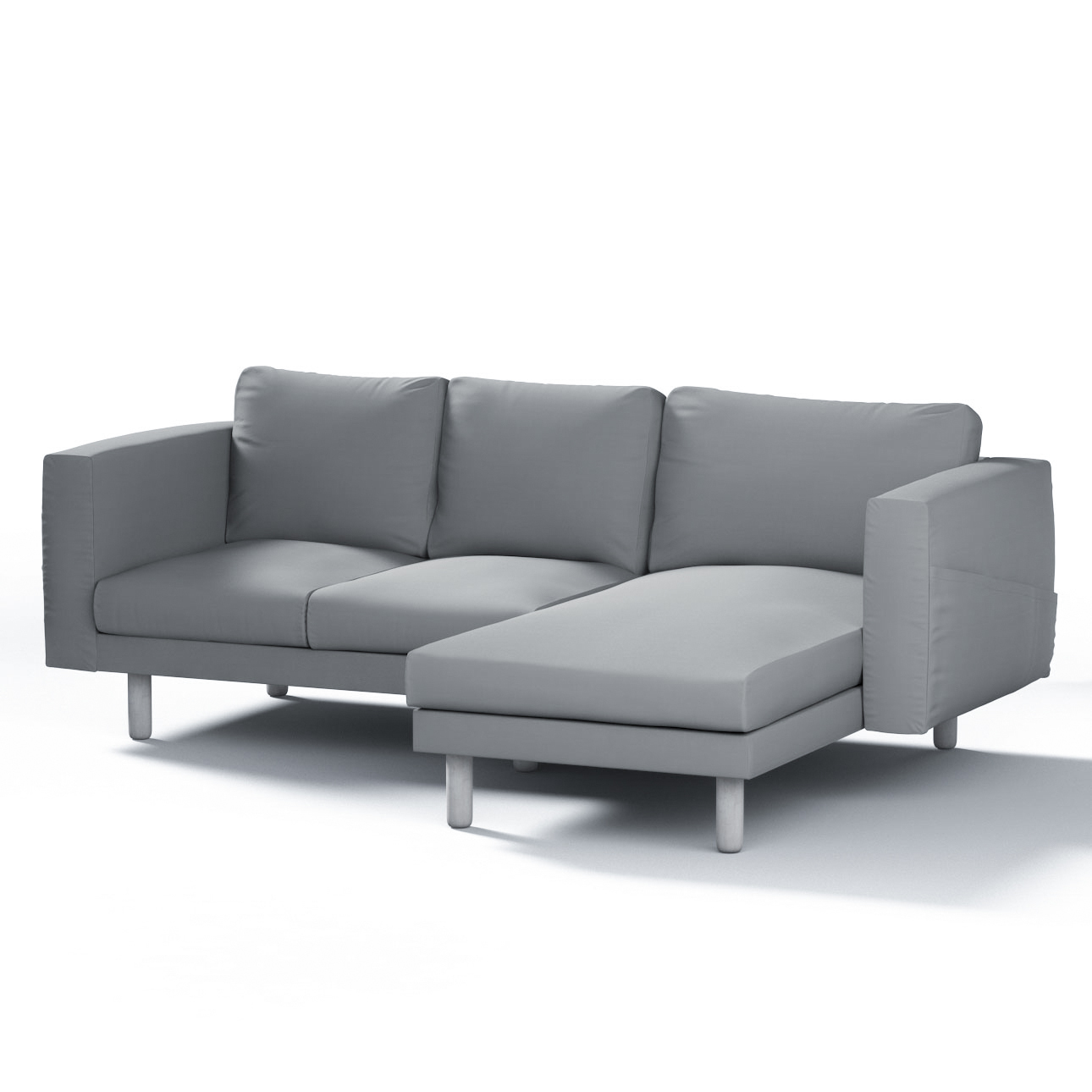 Bezug für Norsborg 3-Sitzer Sofa mit Recamiere, grau, Norsborg Bezug für 3- günstig online kaufen