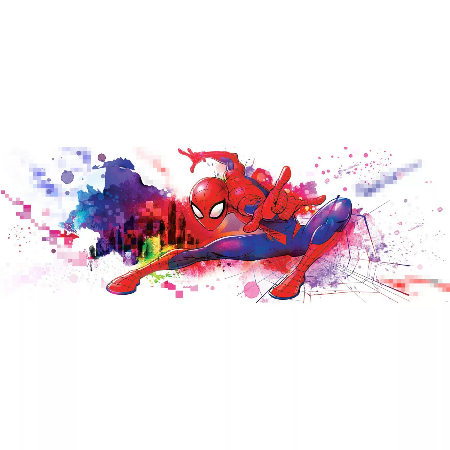 Komar Fototapete Spider-Man Graffiti Art 4-4123 multicolor B/H: ca. 368x127 günstig online kaufen