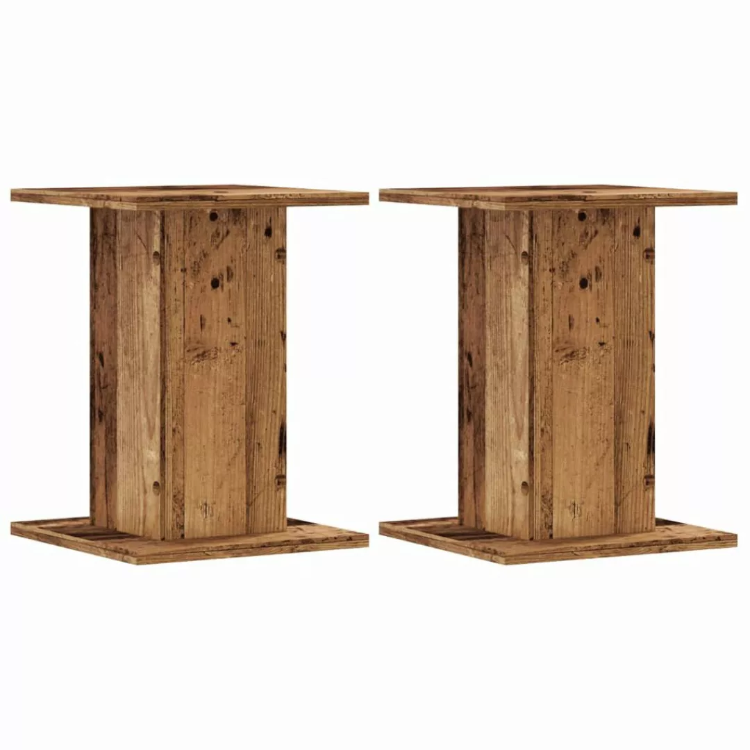 vidaXL Blumenständer Pflanzenständer 2 Stk. Altholz-Optik günstig online kaufen