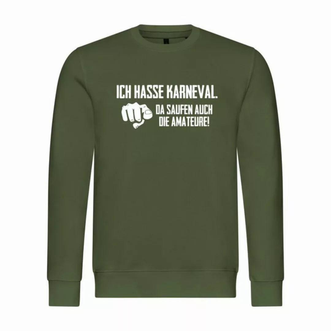 deinshirt Kapuzenpullover Herren Pullover Ich hasse Karneval da saufen auch günstig online kaufen