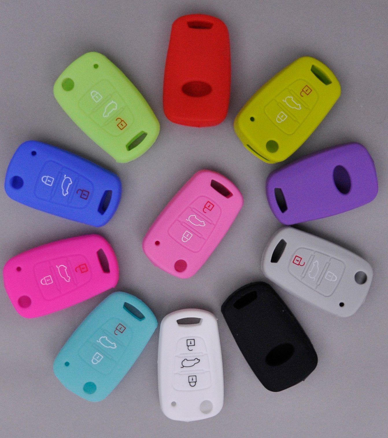 mt-key Schlüsseltasche Autoschlüssel Softcase Silikon Schutzhülle günstig online kaufen