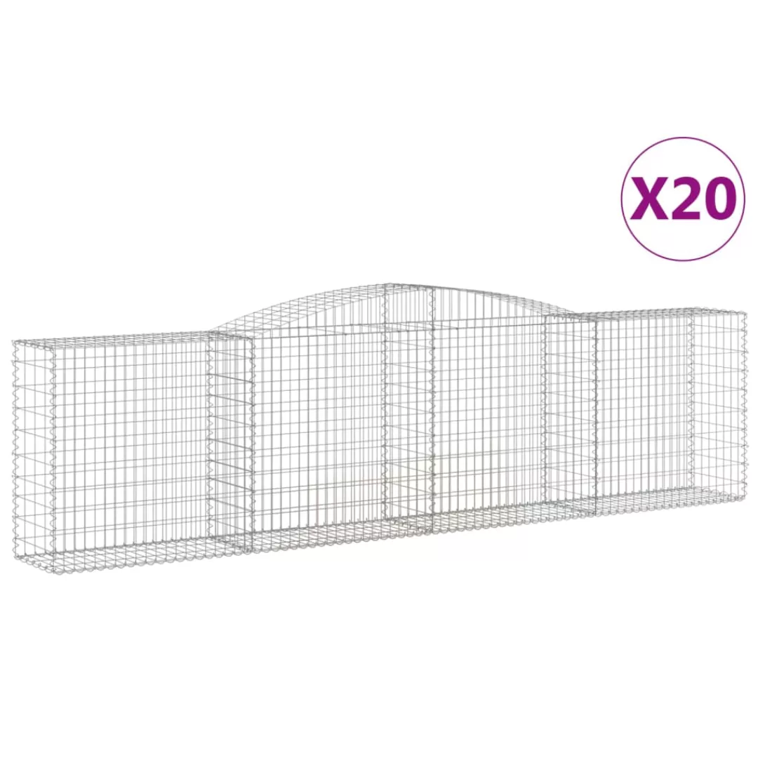 Vidaxl Gabionen Mit Hochbogen 20 Stk 400x50x100/120cm Verzinktes Eisen günstig online kaufen