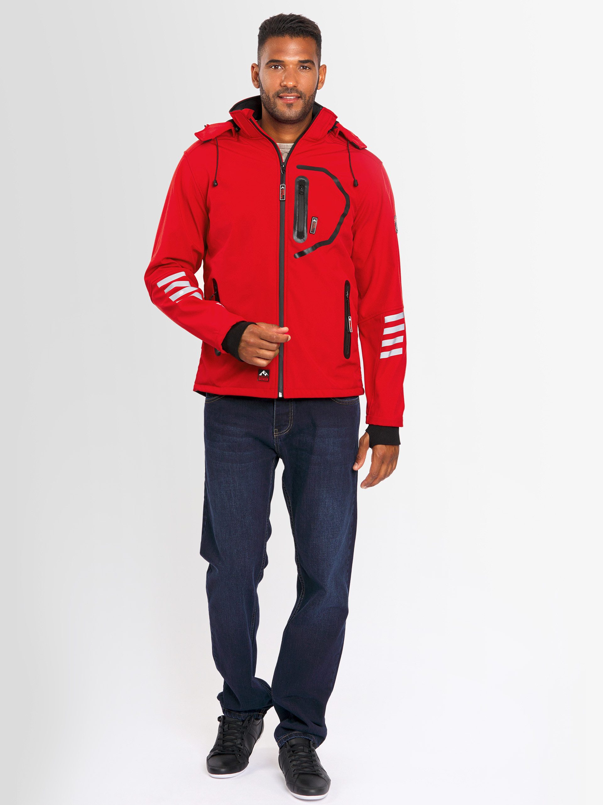 Arctic Seven Softshelljacke "ASColori", Outdoorjacke mit abnehmbarer Kapuze günstig online kaufen