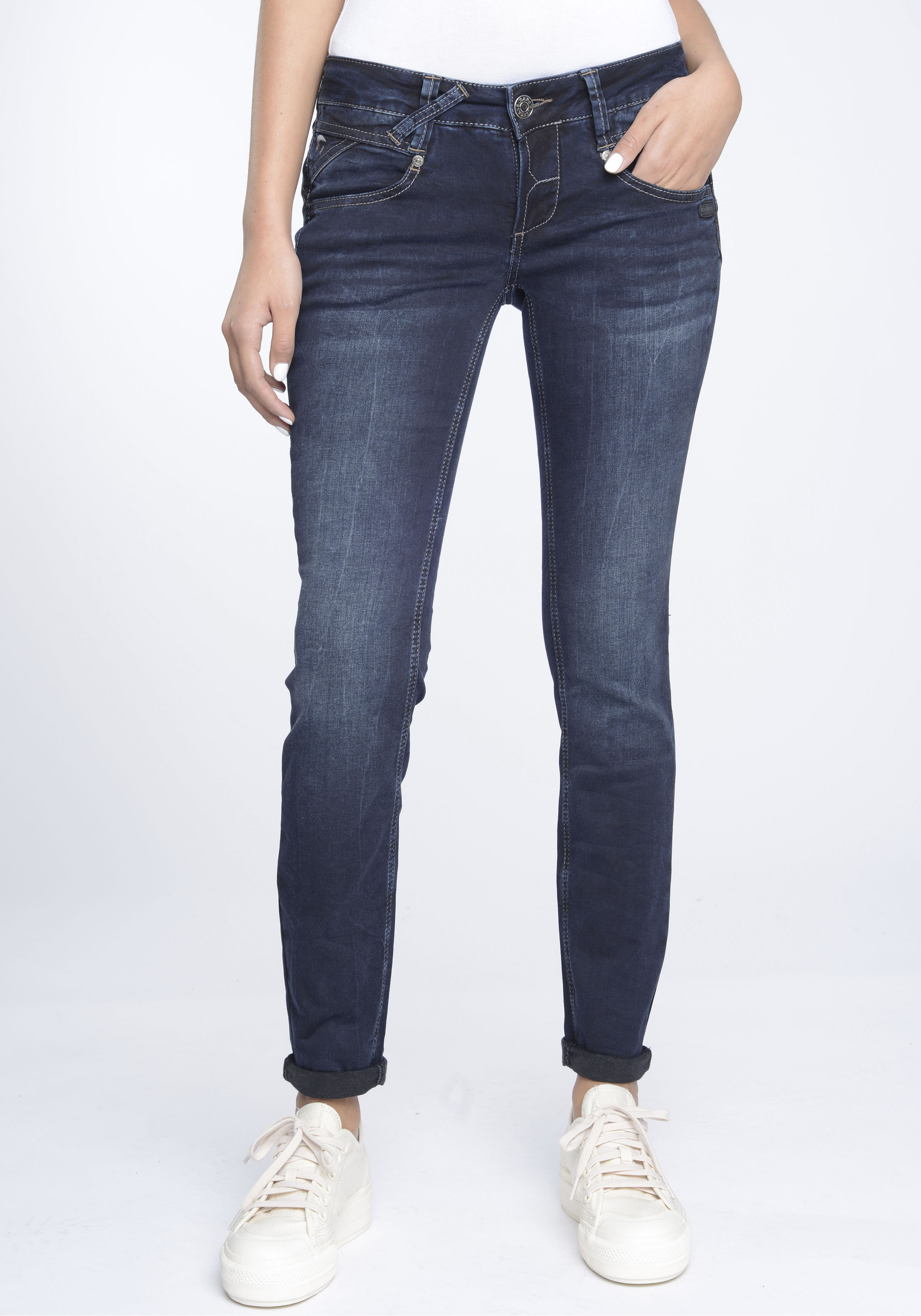 GANG Skinny-fit-Jeans 94Nena in authenischer Used-Waschung günstig online kaufen