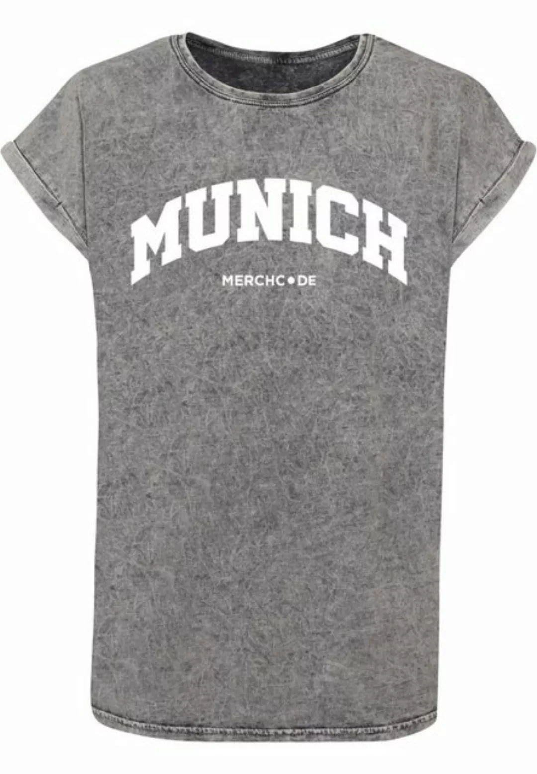 Merchcode T-Shirt Merchcode Damen Ladies Munich Wording - Acid Washed T-Shi günstig online kaufen