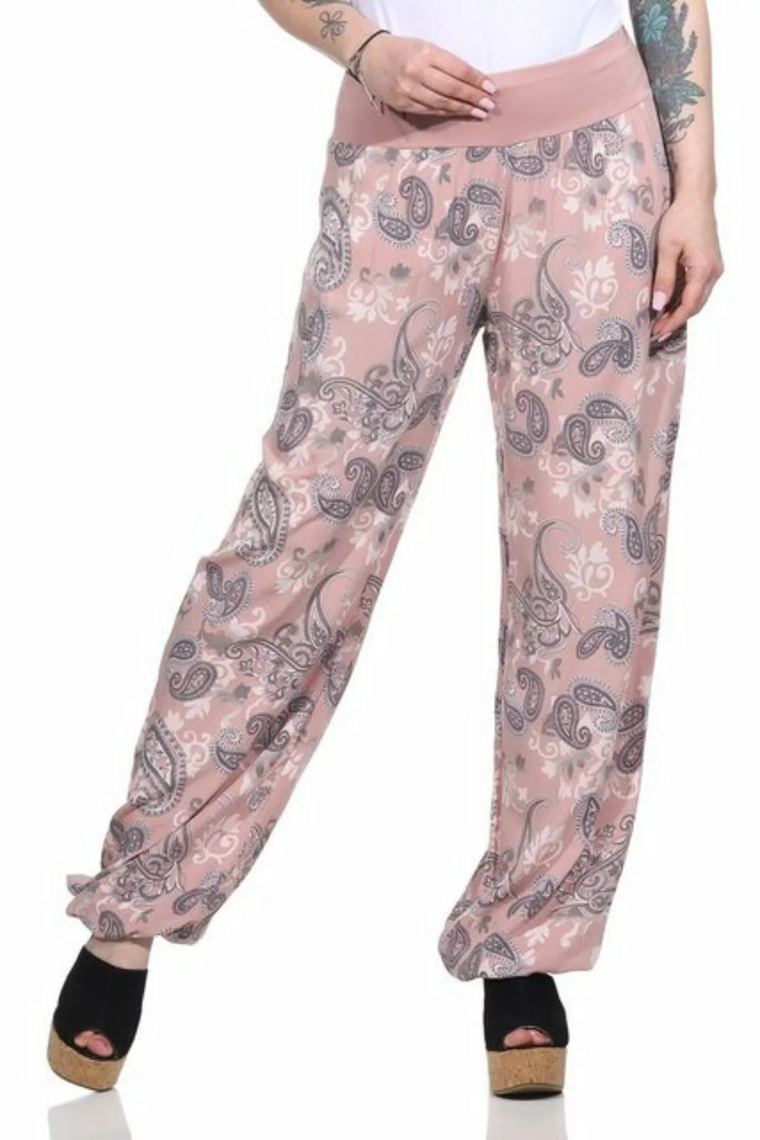 CLEO STYLE Stoffhose Damen Sommerhose 2404 Rosa günstig online kaufen