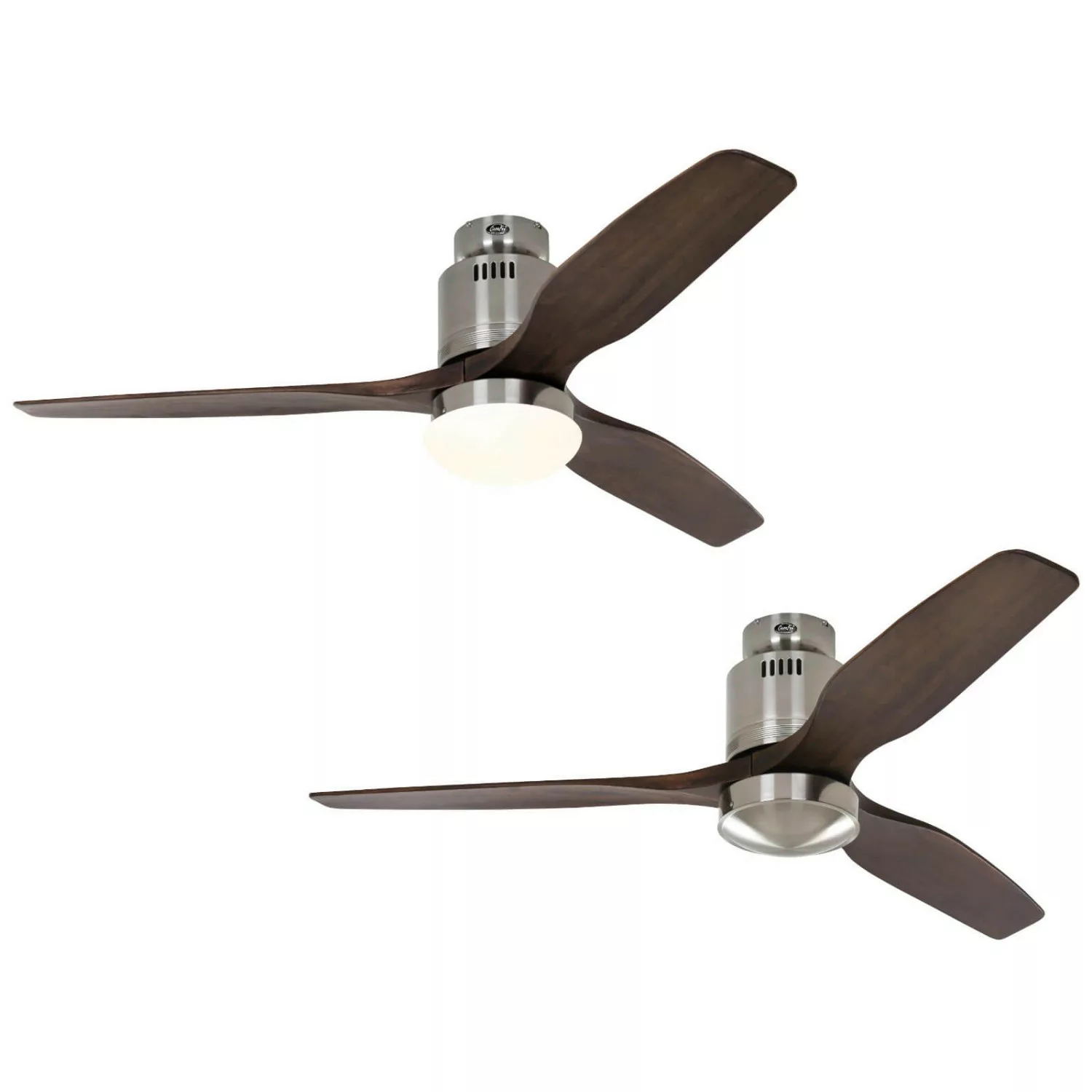 CASAFAN Energiespar Deckenventilator Aerodynamix Eco 132 cm Chrom Gebürstet günstig online kaufen