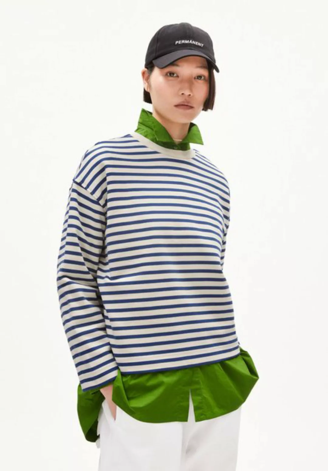 Armedangels Sweatshirt FRANKAA MAARLEN STRIPE Damen (Oversized Fit) Bio-Bau günstig online kaufen