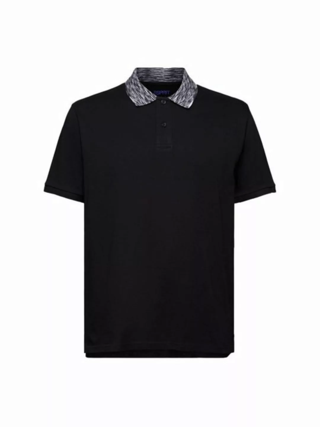 Esprit Poloshirt Poloshirt mit Space-Dye-Kragen günstig online kaufen