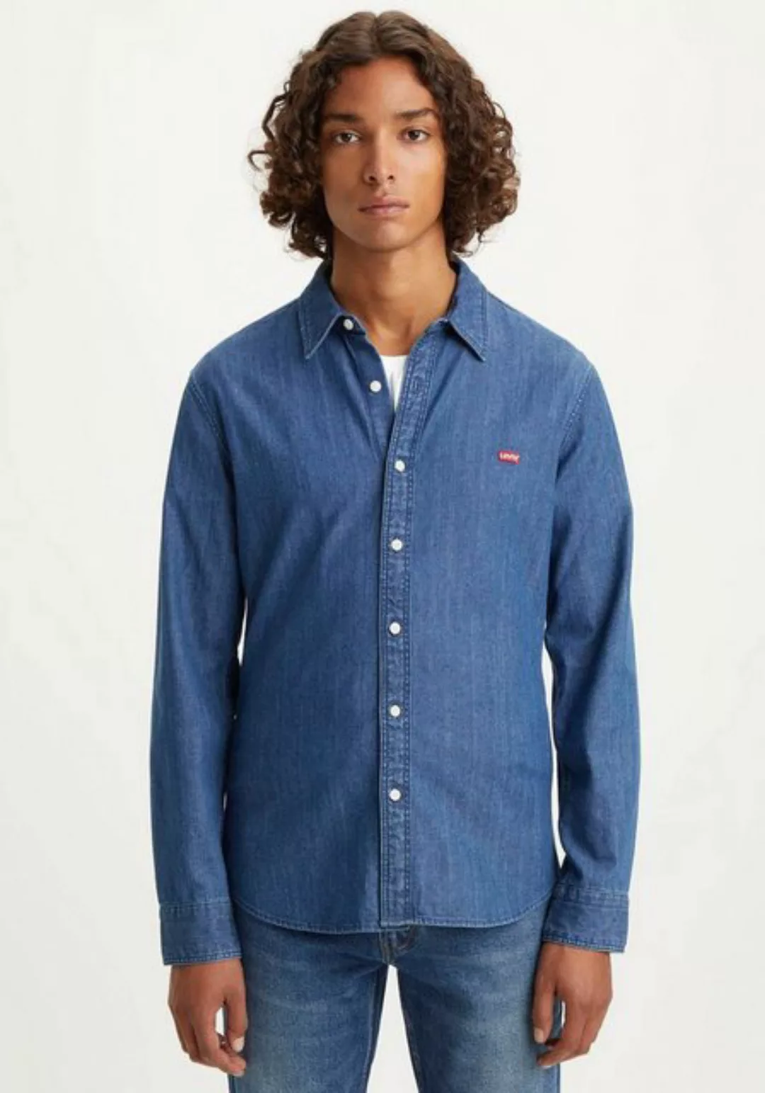 Levi's® Jeanshemd BATTERY HM SHIRT SLIM mit Logo-Badge auf der Brust günstig online kaufen