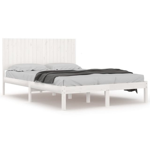 vidaXL Bettgestell Massivholzbett Weiß 180x200 cm 6FT Super King Size Bett günstig online kaufen