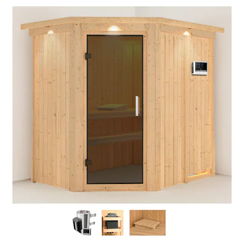 Karibu Sauna »Swantje«, 3,6-kW-Bio-Plug & Play Ofen mit externer Steuerung günstig online kaufen