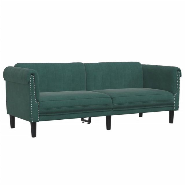 vidaXL Sofa, 3-Sitzer Dunkelgrün Samt günstig online kaufen