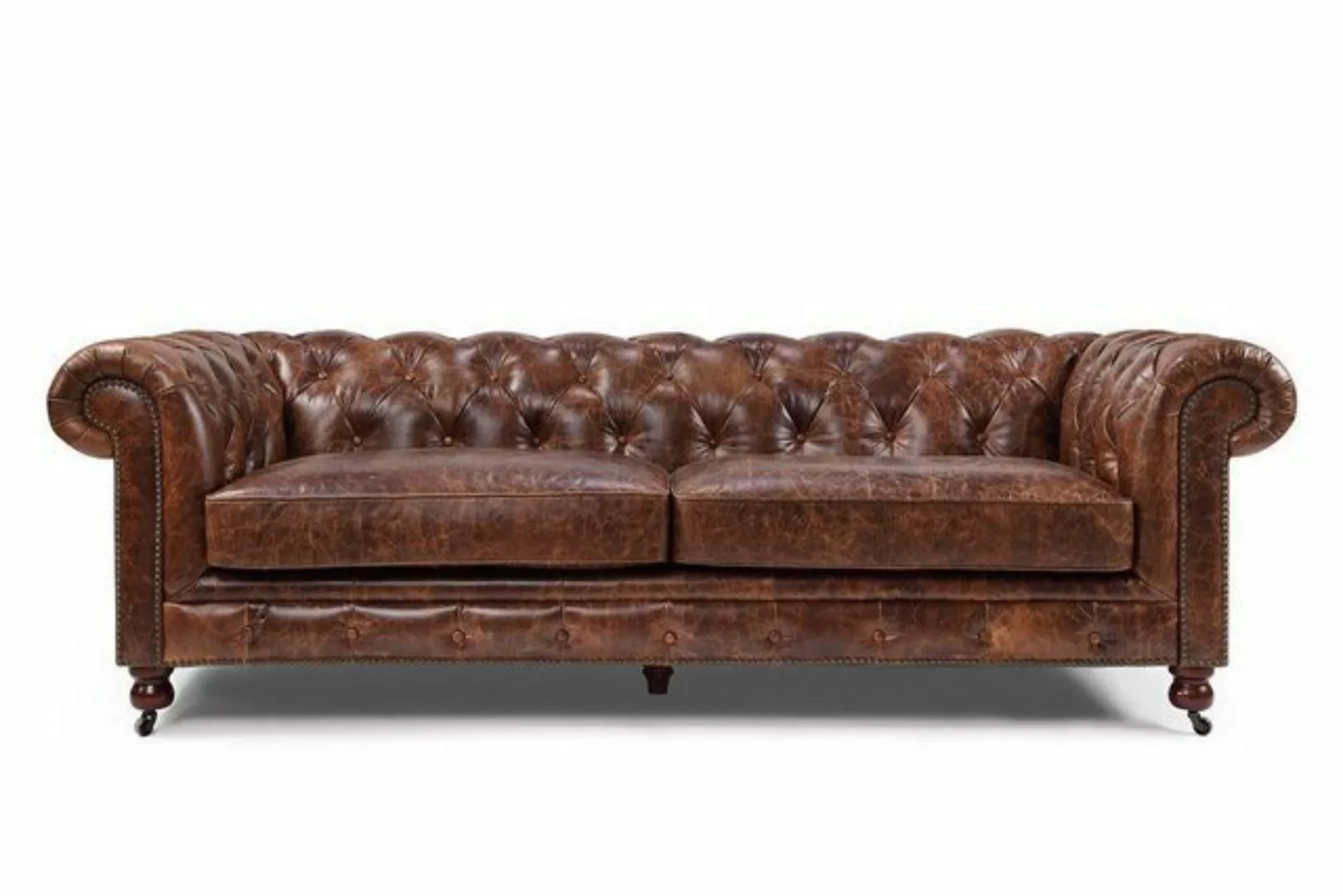 JVmoebel Chesterfield-Sofa Sofa Antik Chesterfield Stil Leder Couch Polster günstig online kaufen