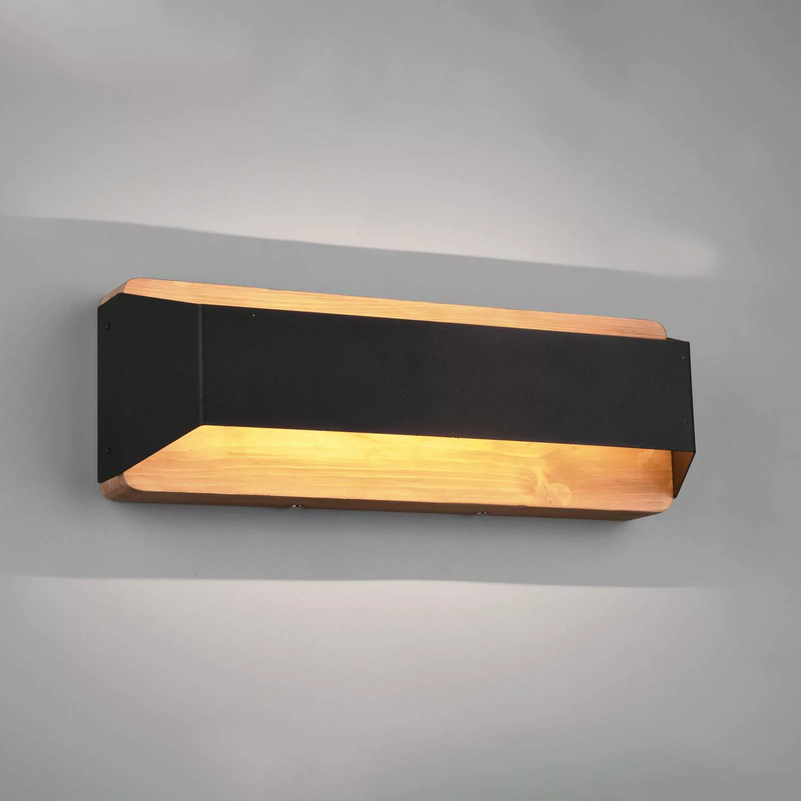 LED-Wandleuchte Arino, schwarz, Breite 35,2 cm günstig online kaufen