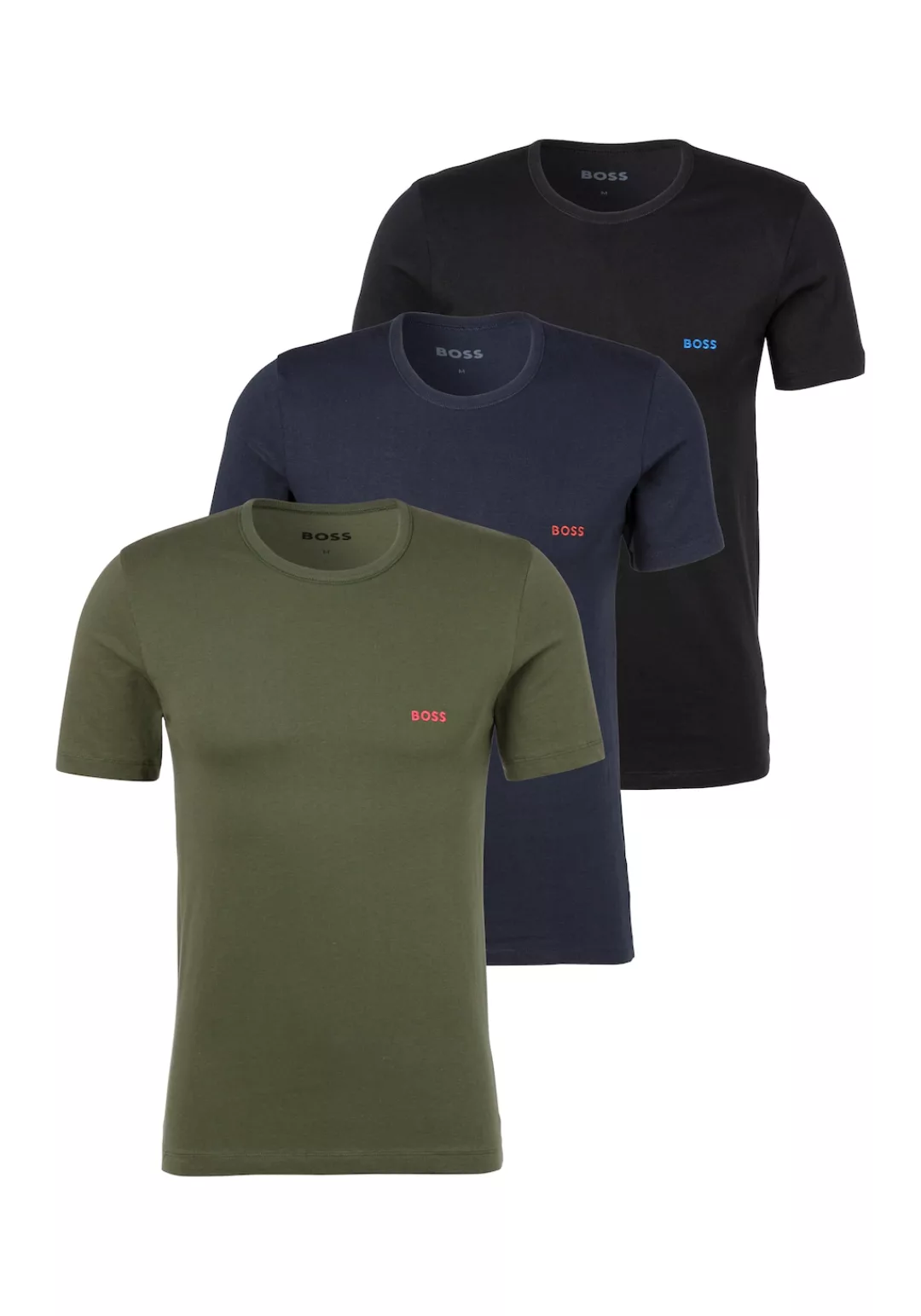 BOSS T-Shirt "TShirtRN 3P Classic", (Packung, 3 tlg., 3er), mit Rundhalsaus günstig online kaufen
