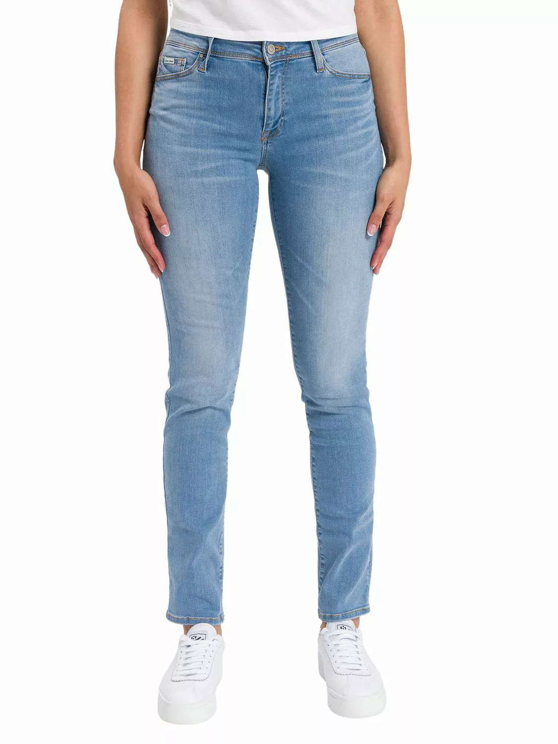 Cross Jeans Damen Jeans ANYA - Slim Fit - Blau - Sky Blue Washed günstig online kaufen