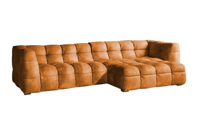 KAWOLA Ecksofa ROSARIO, Sofa Velvet Recamiere links o. rechts, versch. Farb günstig online kaufen