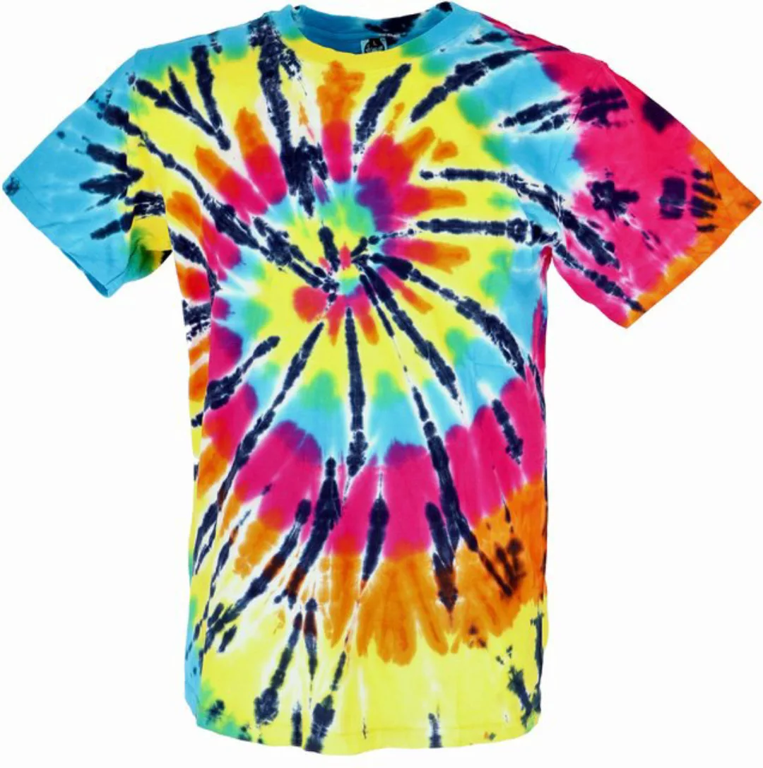 Guru-Shop T-Shirt Batik T Shirt, Herren Kurzarm Tie Dye Shirt -.. Goa Style günstig online kaufen