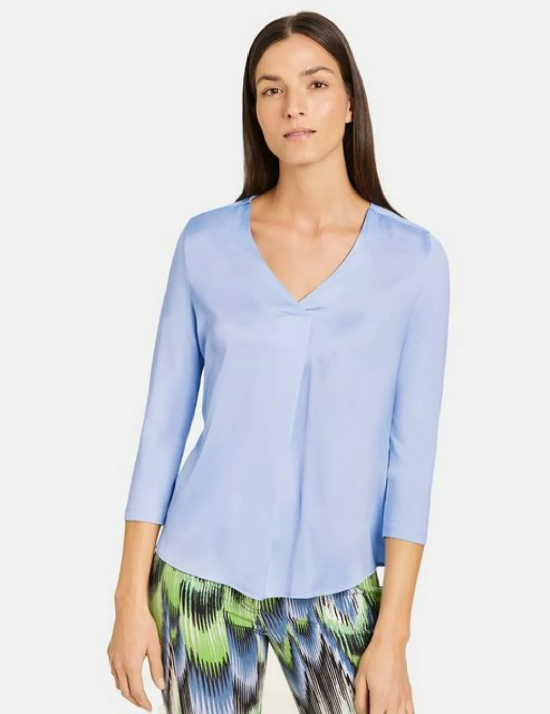 GERRY WEBER 3/4-Arm-Shirt Blusenshirt mit 3/4 Arm und Material-Patch günstig online kaufen