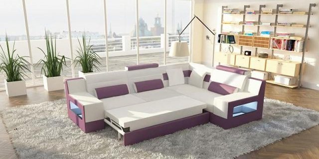 JVmoebel Ecksofa Wohnlandschaft Sofa USB Polster Ecke Ecksofa Garnitur Mass günstig online kaufen