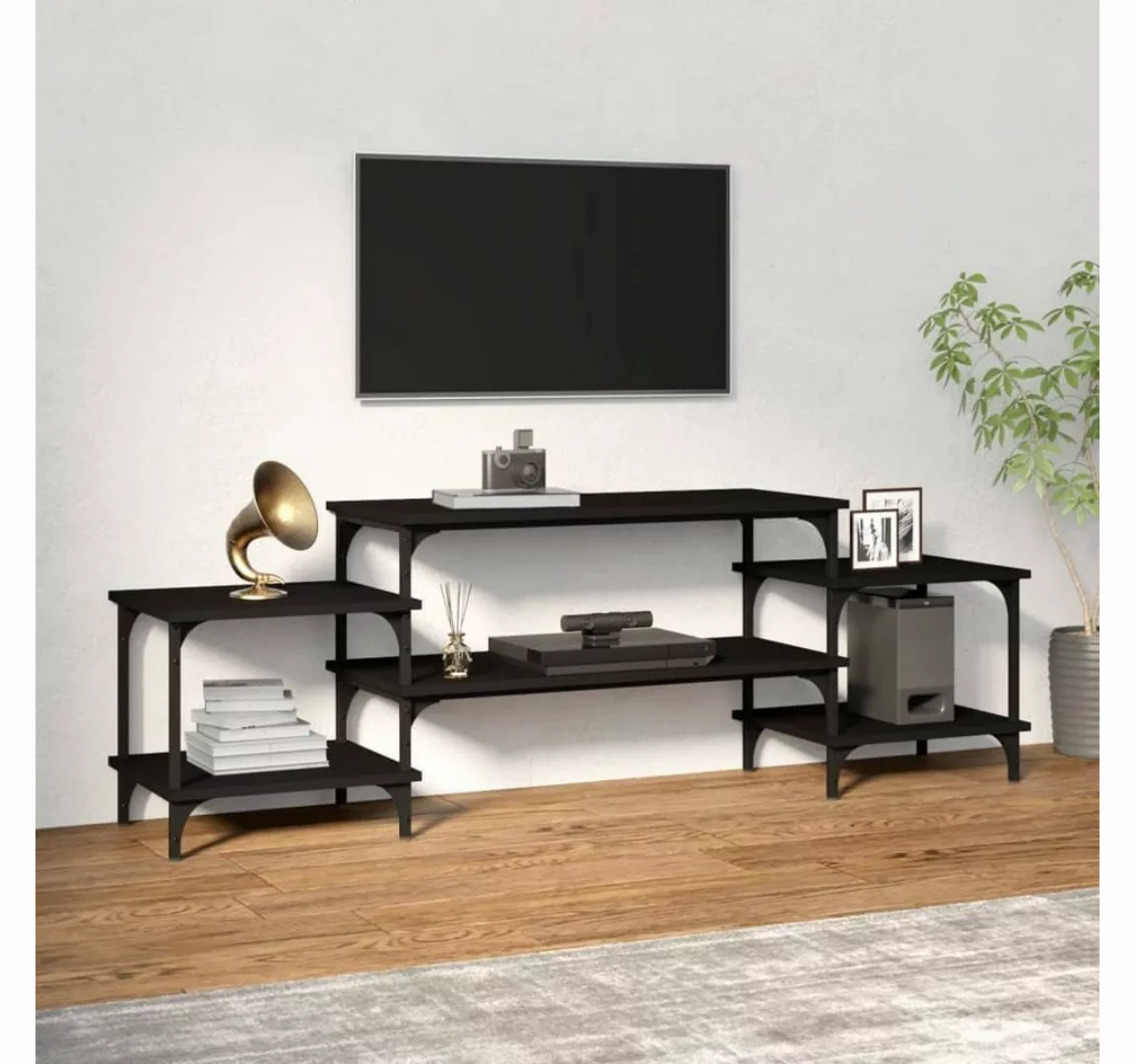 furnicato TV-Schrank Schwarz 157x35x52 cm Holzwerkstoff günstig online kaufen