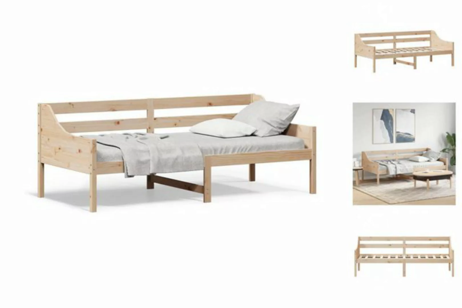 vidaXL Gästebett vidaXL Gästebett Tagesbett 100x200 cm Massivholz Kiefer Be günstig online kaufen