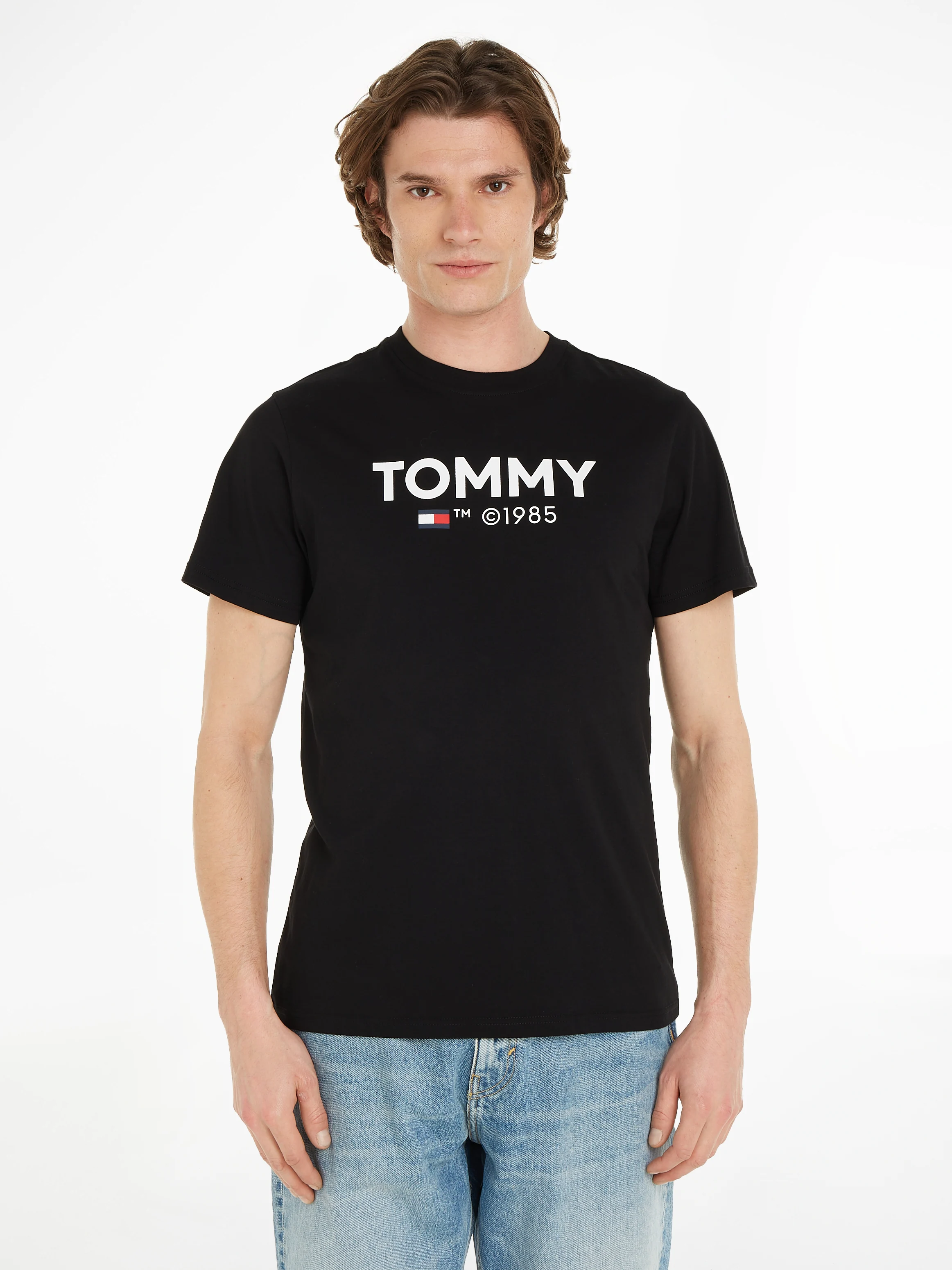 Tommy Jeans T-Shirt "TJM SLIM 2PACK S/S TOMMY DNA TEE", mit großem Tommy Hi günstig online kaufen