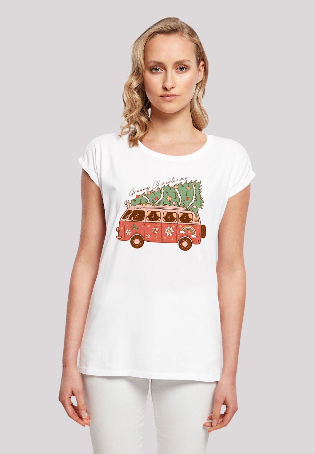 F4NT4STIC T-Shirt Groovy Weihnachten Camper Van Premium Qualität, Weihnacht günstig online kaufen