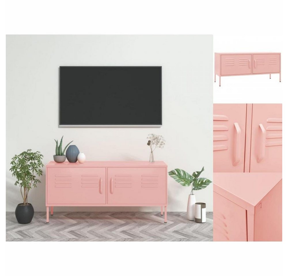 vidaXL TV-Schrank TV-Schrank Rosa 105x35x50 cm Stahl Lowboard günstig online kaufen