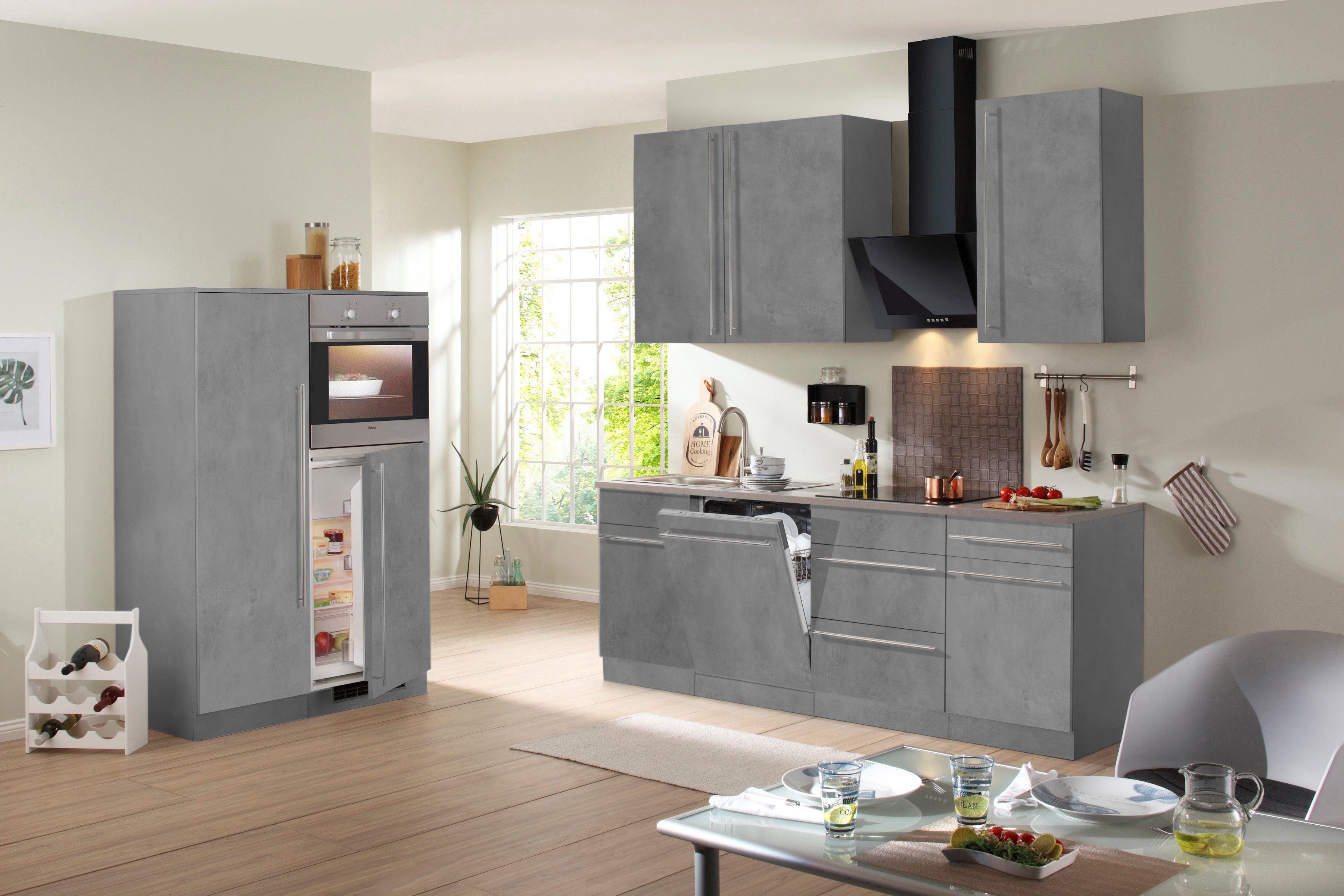 wiho Küchen Küchenzeile "Chicago", ohne E-Geräte, Breite 330 cm günstig online kaufen