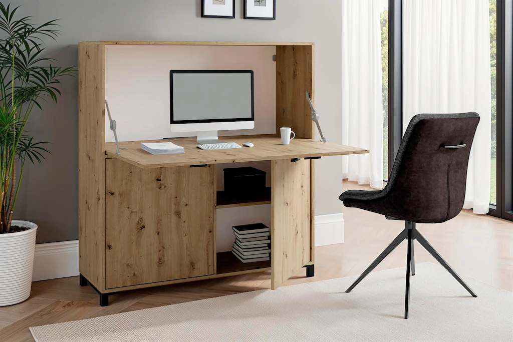 byLIVING Sekretär "Montana", platzsparende Arbeitslösung mit viel Stauraum, günstig online kaufen