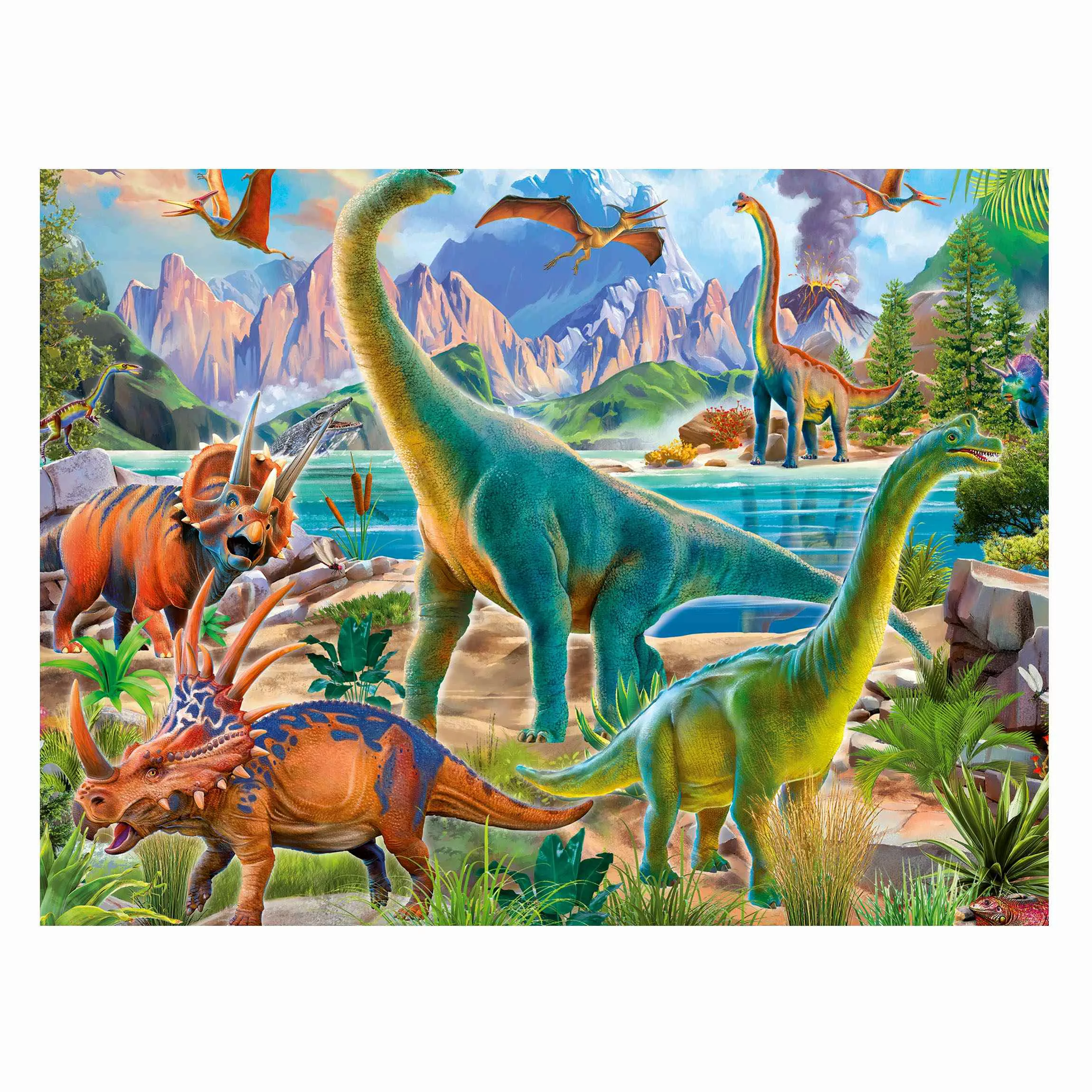 Magnettafel Brachiosaurus und Tricaterops günstig online kaufen