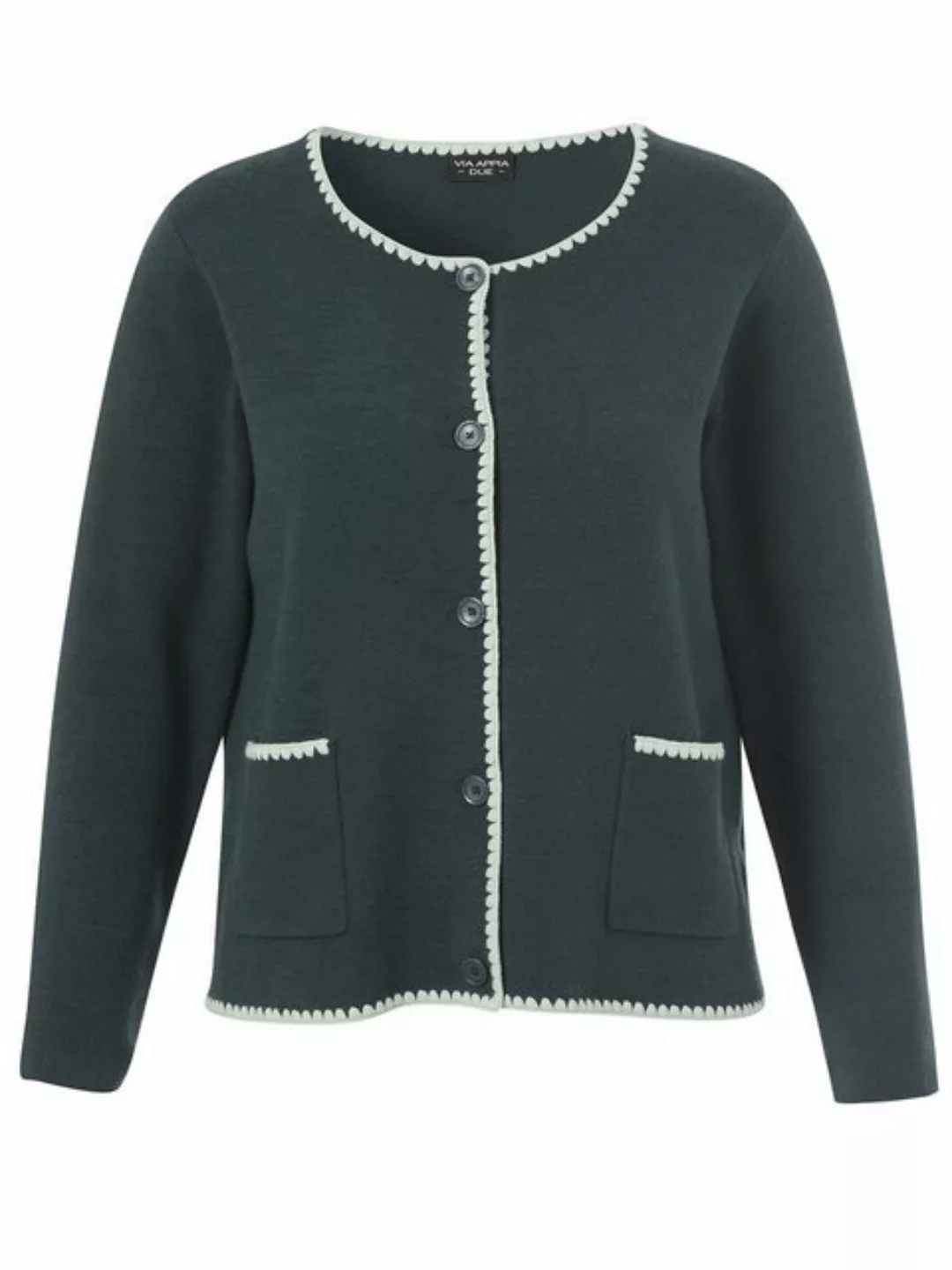 VIA APPIA DUE Strickjacke mit Kontraststreifen günstig online kaufen