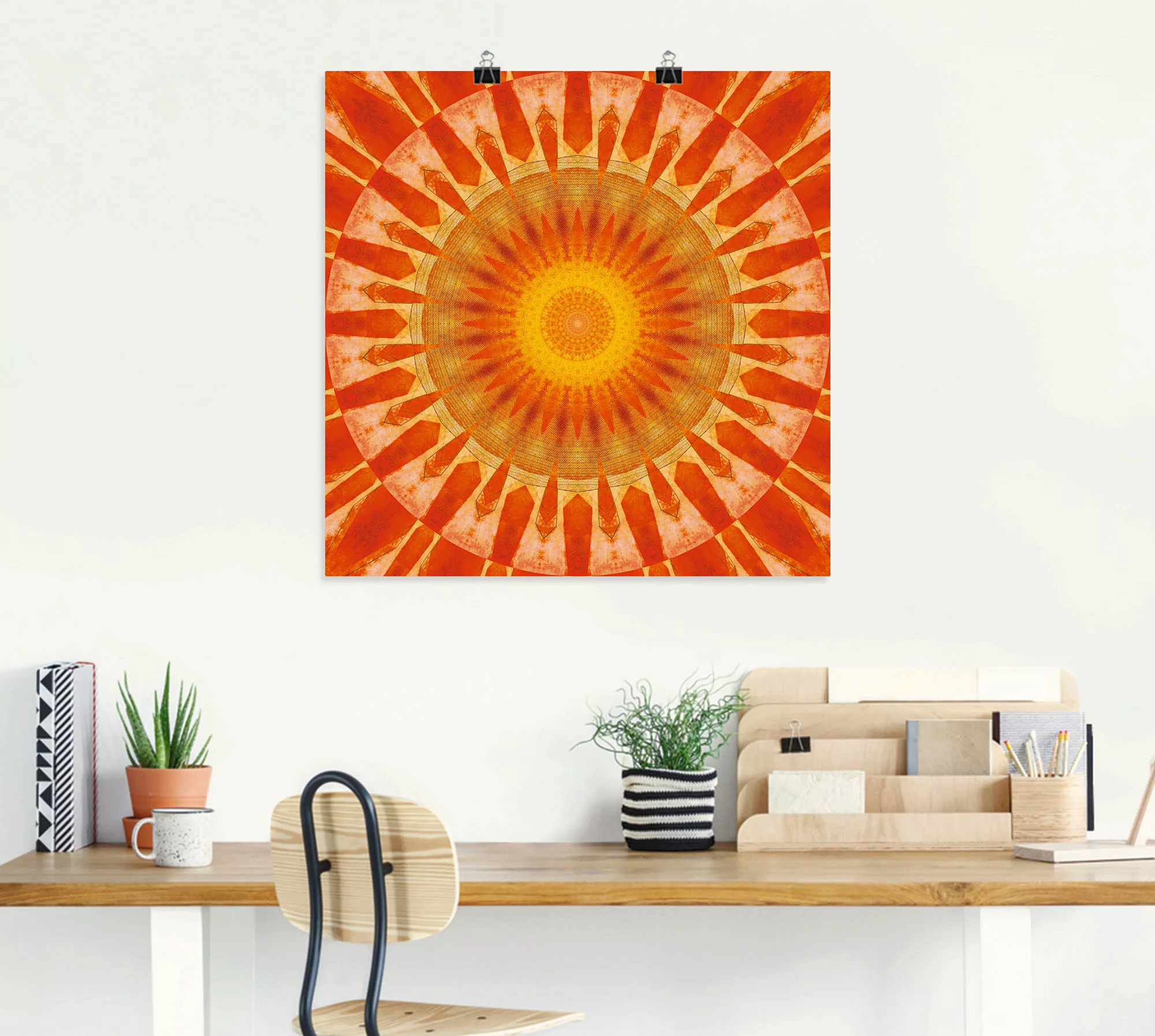 Artland Wandbild "Mandala Sonnenuntergang", klassische Fantasie, (1 St.), a günstig online kaufen