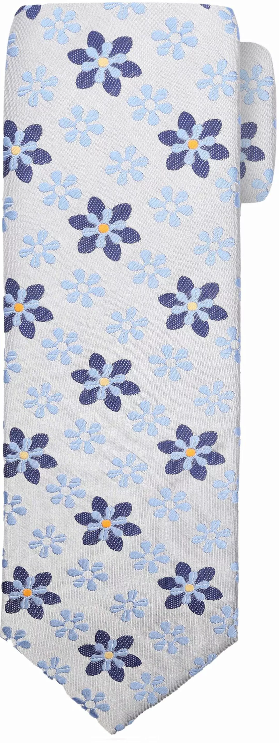 Suitable Krawatte Seide Blumen Blau - günstig online kaufen