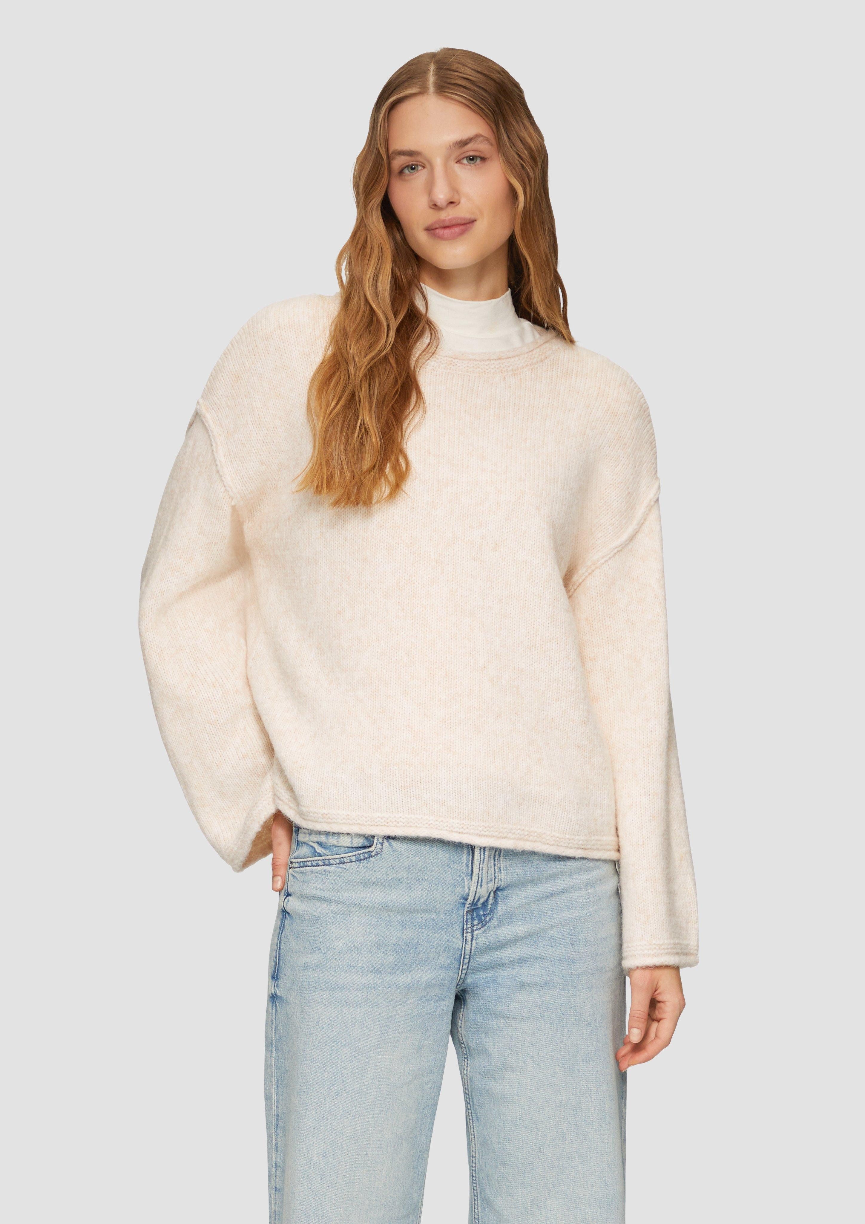 s.Oliver Strickpullover Strickpullover mit weiten Ärmeln günstig online kaufen