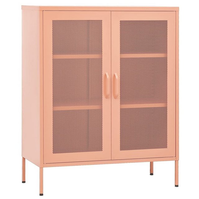 vidaXL Vitrine Lagerschrank Rosa 80x35x101,5 cm Stahl günstig online kaufen