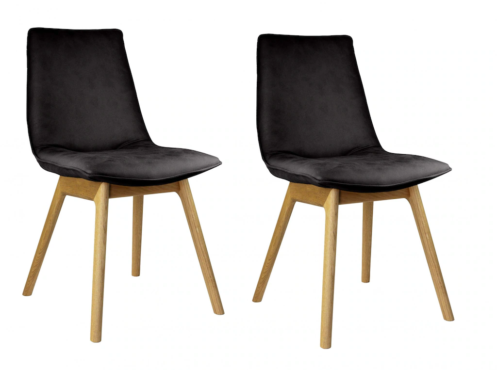 andas Esszimmerstuhl "Ramon", (Set), 2 St., Microfaser, mit Massivholzbeine günstig online kaufen