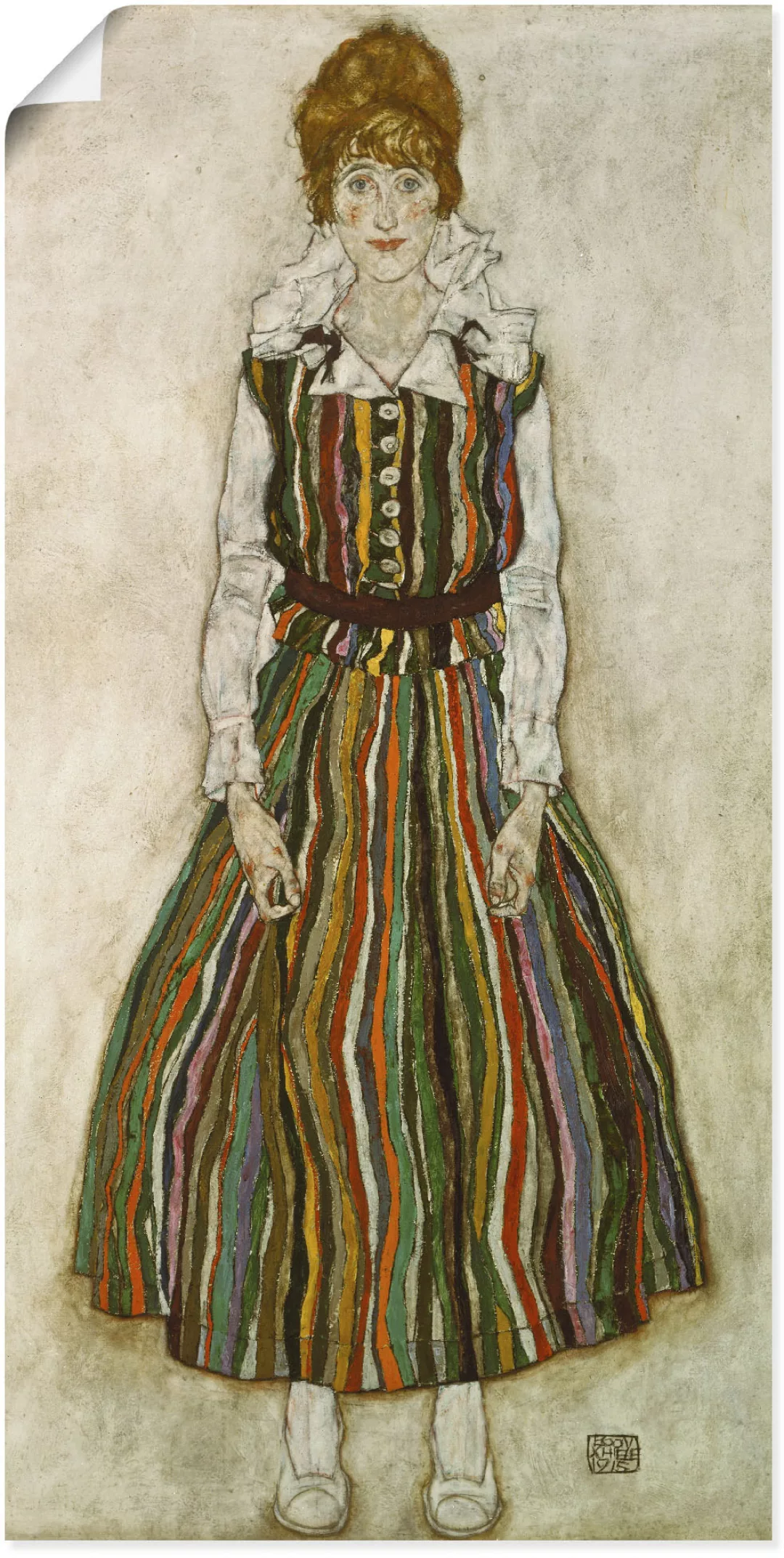 Artland Kunstdruck "Edith Schiele. 1915.", Frau, (1 St.), als Alubild, Lein günstig online kaufen