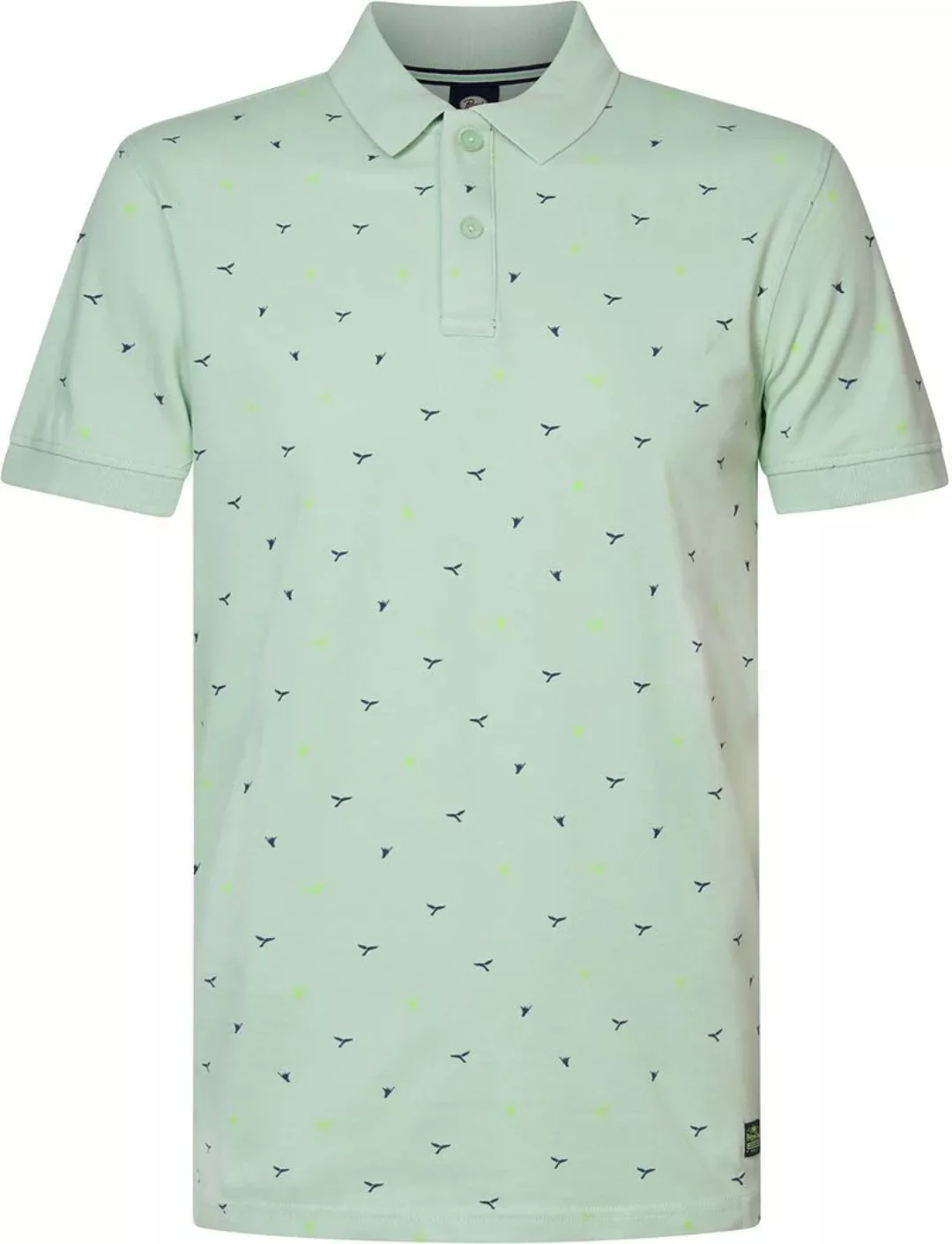 Petrol Poloshirt Seashore Druck Grün - Größe XL günstig online kaufen