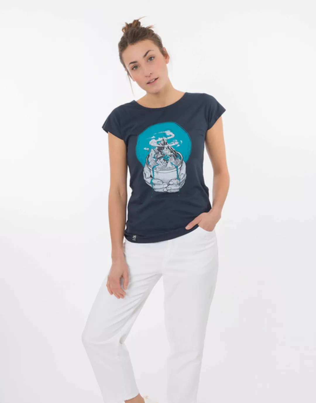 Bio T-shirt "Lea Watercare Navy" günstig online kaufen