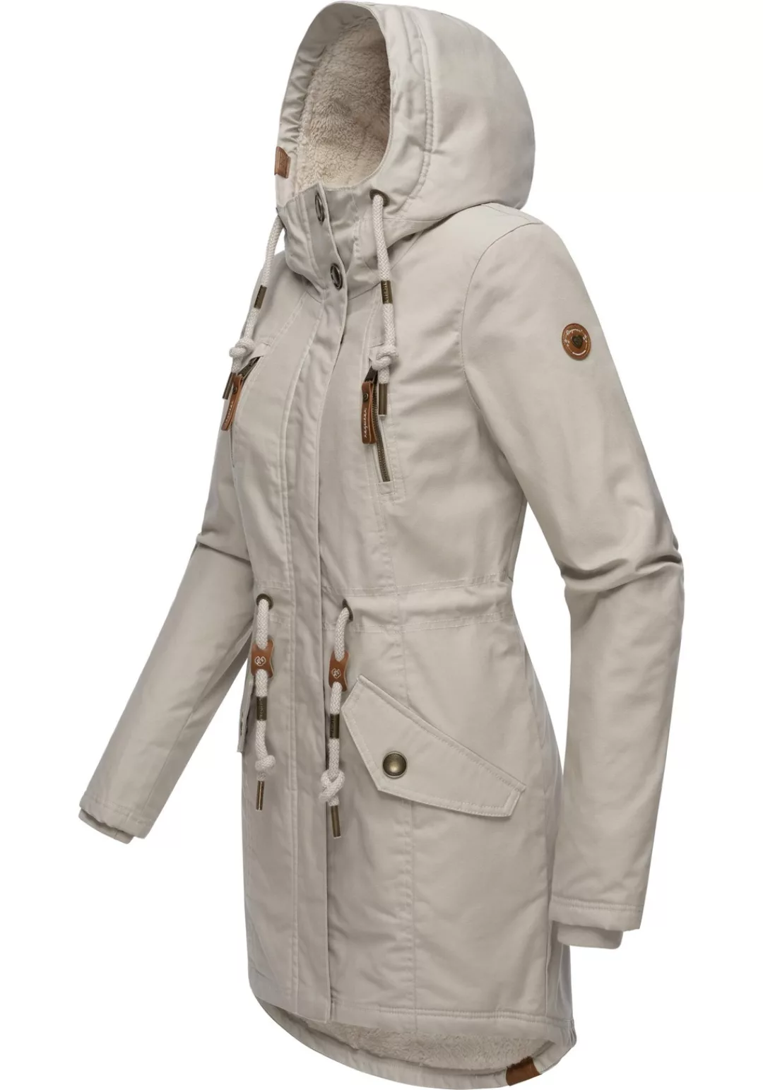 Ragwear Wintermantel "Elsie", stylischer Winterparka mit Kapuze und Teddyfl günstig online kaufen