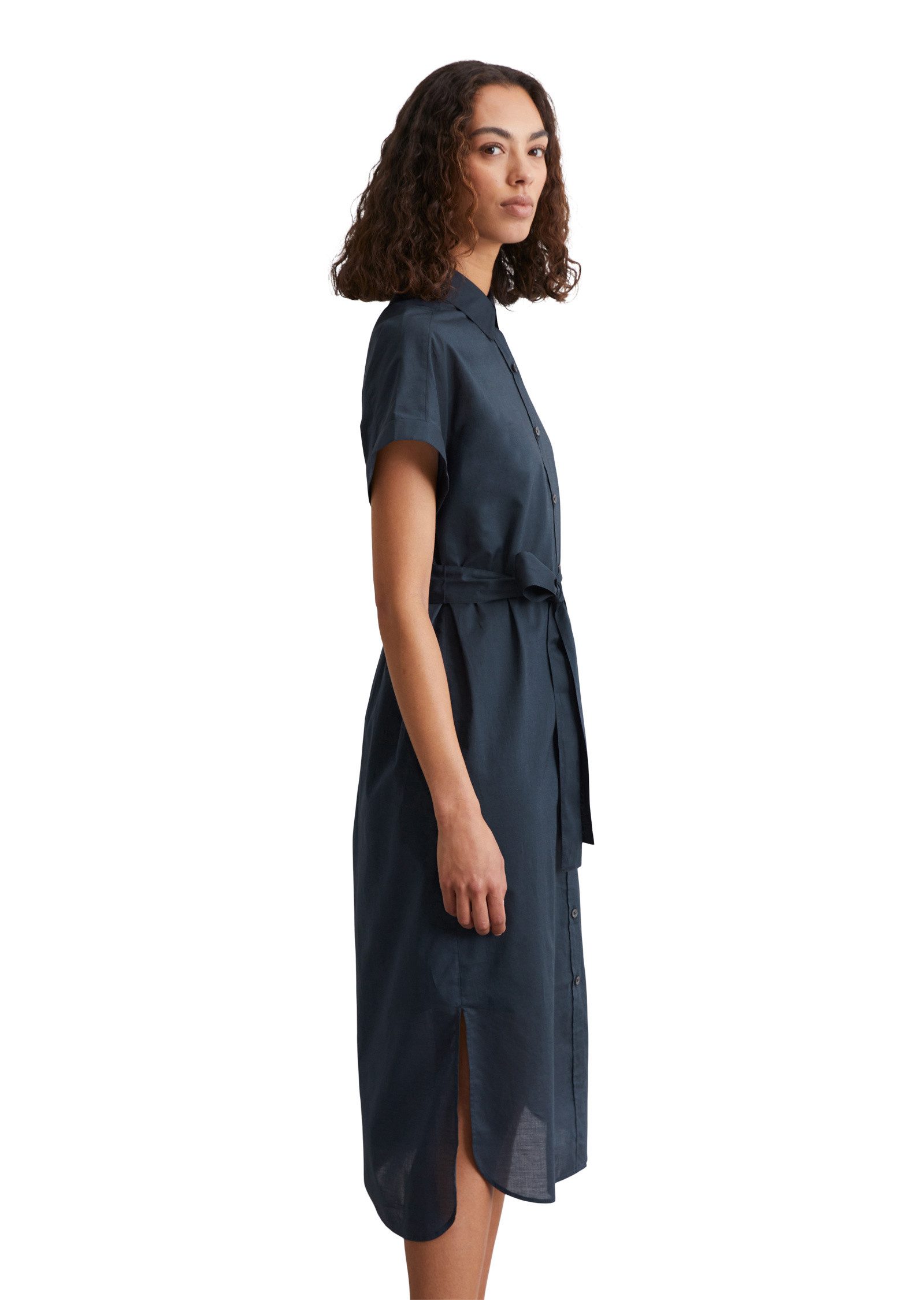 Marc O'Polo Hemdblusenkleid aus leichtem Baumwoll-Voile günstig online kaufen