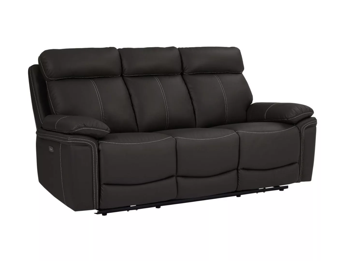 Relaxsofa elektrisch 3-Sitzer - Leder - Braun - ISIRIS günstig online kaufen