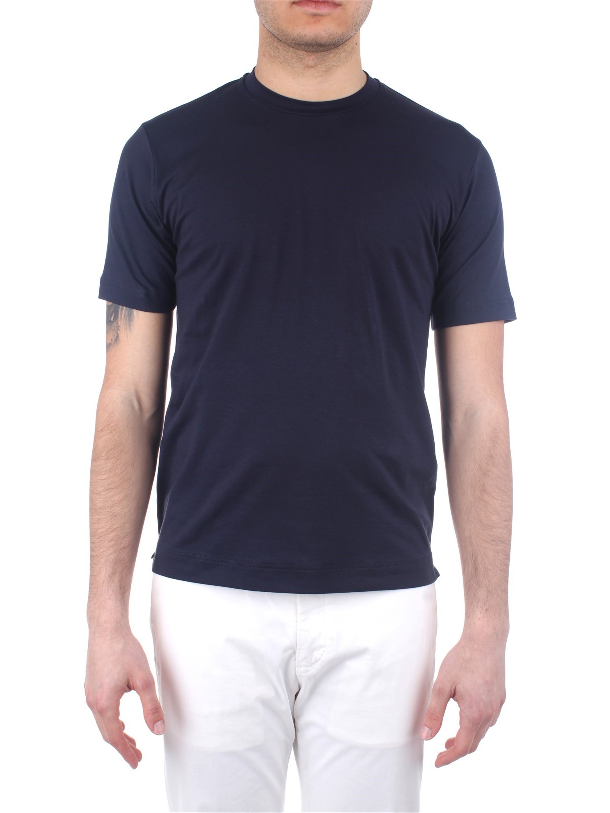 MAZZARELLI T-Shirt Herren blau Cotone/elastene günstig online kaufen