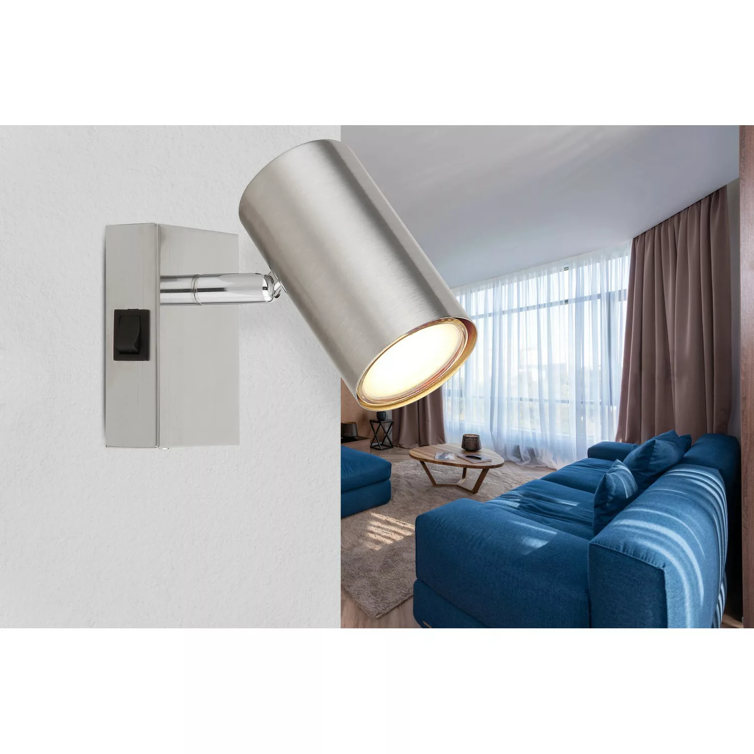 Wandleuchte   ¦ silber ¦ Maße (cm): B: 12 H: 10 T: 7.0 Lampen & Leuchten > günstig online kaufen